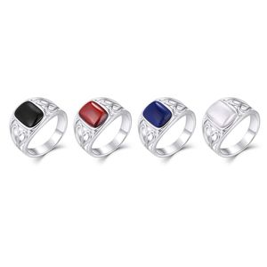 Anillos de diseño personalizados para <span class=keywords><strong>hombre</strong></span>, joyería de plata de ley 925, con diseño de resina y cenizas, negro, grande, Onyxt - Product Image 1