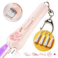 Jouet pour chat rechargeable mignon avec stylo laser, lampe torche et motif à carreaux infrarouge pour chats