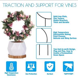 植木鉢 & プランター用金属製クライミングフレームラックサポートフレーム庭 & 屋内用多用途スタンド - Product Image 4