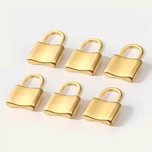 El más vendido, venta al por mayor, abalorios de cerradura pequeña de acero inoxidable, fabricación de joyas DIY, collar, colgante, candado, accesorios, componente artesanal - Product Image 2
