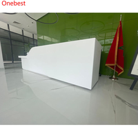 Béton Couleur Bureau Médical Centre Réception Moderne 12MM Corian Solide Surface Feuille Avant Service Comptoir