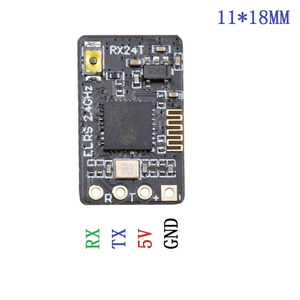 Oferta Especial: Radio de Largo Alcance JHEMCU ExpressLRS RX24T 2.4G ELRS de Metal Nano para Drones de Carreras, Piezas DIY LR4 LR5 - Product Image 3