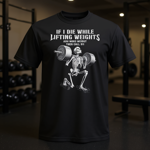 T-shirt de fitness Skeleton Gym Workout noir pour homme taille moyenne - Product Image 3