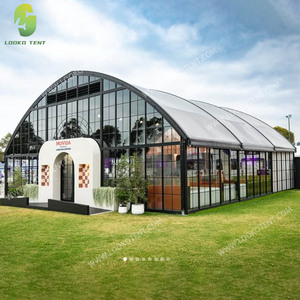 Tendone da Esterno Impermeabile con Struttura in Alluminio e Telo in PVC Bianco per Matrimoni, Feste ed Eventi Moderni da 100 a 500 Persone - Product Image 3
