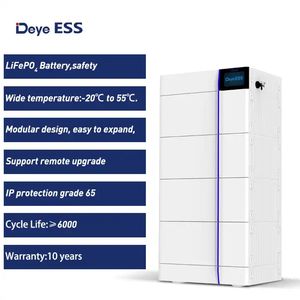 Deye 쌓을 수있는 배터리 <span class=keywords><strong>lifepo4</strong></span> 배터리 팩 40Ah 200V 20kWh 25kWh 태양 전지 리튬 배터리 가정용 에너지 저장 - Product Image 1
