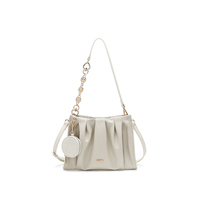 Sacs à bandoulière plissés de luxe pour femmes avec chaîne métallique et sangle épissée, grande capacité, sacs messager pour femmes avec porte-monnaie