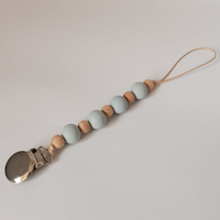 Chaîne anti-chute pour bébé, attache-tétine nouveau-né, perles en silicone, bois, métal, attache-tétine pour nourrisson, support de sucette