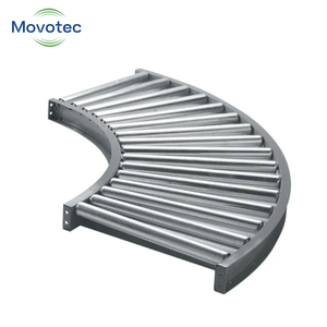 Movotec Dayanıklı 90 Derece 180 Derece Özelleştirilebilir Yerçekimi Etkili Kavisli Konik Makaralı Konveyör - Product Image 3