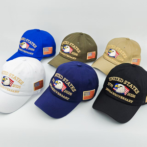 50 styles de casquettes de baseball brodées de haute qualité, édition 2026, pour le 250e bicentenaire, avec motif Aigle des États-Unis, pour l'anniversaire du 250e anniversaire des États-Unis, chapeaux d'Amérique - Product Image 5
