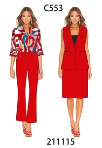 Ensemble de pantalons roses pour jeunes femmes, mode 2020, costume pour femmes, pantalon de travail pour femmes - Product Image 5
