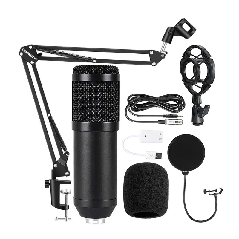 BM 800 profesyonel ses V8 ses kartı seti BM800 mikrofon stüdyo kondenser mikrofon Podcast kayıt canlı akış
