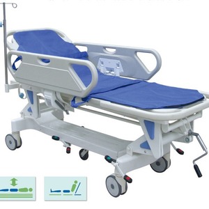 เตียงผู้ป่วยแบบปรับได้ Shileva รุ่น Slv-B4305 พร้อมราวกั้นและเสาแขวนยา สำหรับการเคลื่อนย้ายและตรวจร่างกายผู้ป่วย - Product Image 3
