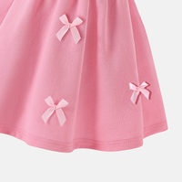 Robe d'été décontractée pour filles, style princesse, à bretelles spaghetti, avec corsage froncé, coupe trapèze et nœud décoratif fait main