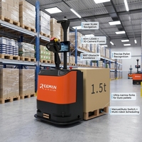 Chariot élévateur industriel sans conducteur Reeman Ironhide 3.0 1,5T, robot intelligent de manutention de palettes pour opérations d'entrepôt automatisées
