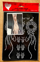 19*25cm DIY peint Henné Body Art Hallow Stencils Temporary Sticker Packing with Photos on It