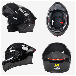 Nhà Máy Bán buôn LED Đèn đuôi đầy đủ mặt mở xe máy Mũ bảo hiểm ABS Modular Flip Dot được phê duyệt đôi <span class=keywords><strong>D</strong></span> đóng cửa tất cả - Product Image 5