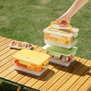 Boîtes à bento pour adultes et enfants, en plastique alimentaire écologique, pour fruits et viandes, pour le camping en plein air et les barbecues - Product Image 1