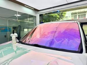 プレミアム断熱性能 高透明度VLT 72% 太陽光遮蔽 パープルブルー カメレオン ウィンドウフィルム 車用 - Product Image 2