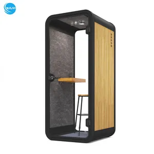 Kapalı prefabrik ofis bakla satılık telefon kulübesi mobilyaları telefon standında taşınabilir stüdyo ofis pod çalışma ses geçirmez