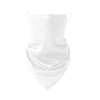 JIEMEIRUI Écharpe d'été triangulaire en soie glacée à mailles fines, protection solaire, pour le visage et le cou, à accrocher aux oreilles, pour hommes, extérieur, tour de tête 48-52cm