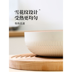 Poêle antiadhésive ronde compatible induction pour steak, œufs, crêpes, friture profonde, usage domestique - Product Image 4