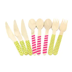 Disposable Dinnerware Set Eco-Friendly Compostable And Biodegradable Cutlery Spoons