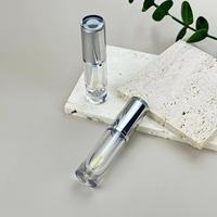 Tubes de brillant à lèvres ronds en plastique en gros, avec capuchon transparent unique, vides, personnalisables, contenants cosmétiques de 5 ml pour brillant à lèvres