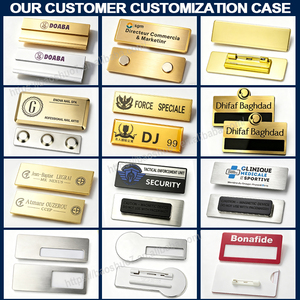 Etiquetas de Identificación Personalizadas de Metal para Personal de Tienda, Placas con Número de Empleado, Grabado Láser Magnético, Logotipo y Nombre, Venta Directa a Bajo Precio - Product Image 2