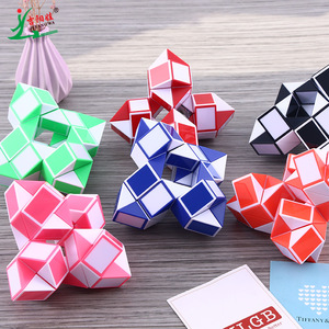 Rompecabezas de serpiente mágica de nieve de 48 piezas para niños, juguete educativo, juego de construcción de formas geométricas - Product Image 5