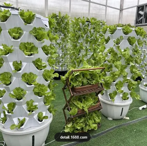 Système de culture hydroponique en tour verticale 30L, tour de culture multicouche gain de place pour légumes de serre - Product Image 3
