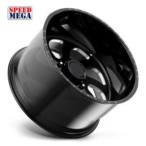 ล้อเดี่ยวอะลูมิเนียมฟอร์จสำหรับรถบรรทุกหนัก สีดำ ขอบกัด 20-26 นิ้ว 8x180/8x165.1 OEM สำหรับออฟโรด Speedmega 2024 GMC 2500 Sierra - Product Image 2