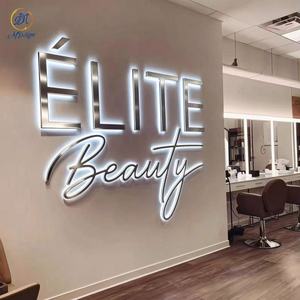 Letrero Luminoso LED de Metal y Acrílico para Tienda de Empresa, Letrero con Letras Retroiluminadas, Logotipo 3D Personalizado, Letrero Luminoso LED para Negocios en Exteriores - Product Image 1