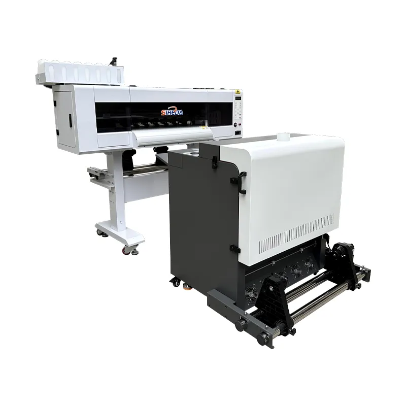 DTF 프린터 24 인치 70cm 티셔츠 PET 필름 프린터 파우더 셰이커 기계가있는 디지털 섬유 DTF 인쇄기
