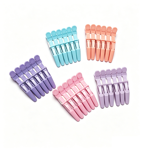Pinzas <span class=keywords><strong>de</strong></span> <span class=keywords><strong>Pelo</strong></span> con Logotipo Personalizado, Pinzas <span class=keywords><strong>de</strong></span> Estilismo <span class=keywords><strong>de</strong></span> Salón con Resorte Metálico para Cortar, Teñir y Secar con Secador - Product Image 5