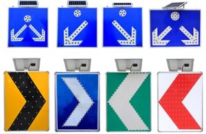 Segnali di direzione del traffico ad energia solare e segno di freccia per la sicurezza stradale segnali di avvertimento <span class=keywords><strong>Led</strong></span> - Product Image 5