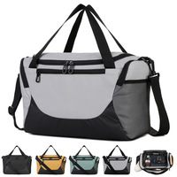 Sac de voyage Oxford double compartiment hydrofuge avec compartiment à chaussures, multi-poches, léger, anti-rayures, sac de week-end