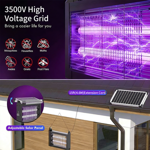 Lumière extérieure solaire de LED de piège de lumière UV portative et détachable avec l'<span class=keywords><strong>anti</strong></span>-<span class=keywords><strong>moustique</strong></span> pour le jardin de ferme - Product Image 4