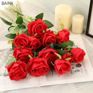 Handmade Tinh Tế Nhiều Màu Nhân Tạo Lụa Hoa Hồng Trắng Màu Hồng Cho Văn Phòng Nhà Wedding Party Trang Trí Bảng Tường Sử Dụng - Product Image 5