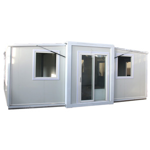China 20ft 40ft Extended Foldable Storage Container House With Glass Sliding Door