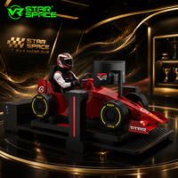 Simulateur de course automobile F1 à écran incurvé de 49 pouces, machine d'arcade avec mouvement dynamique 4+2 axes pour parc d'attractions
