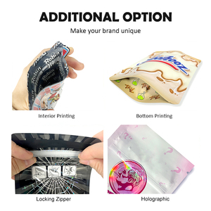 Boîte en papier personnalisée imprimée holographique pour biscuits et bonbons 3,5g, avec découpe et ensemble de sacs Mylar 3,5g - Product Image 6