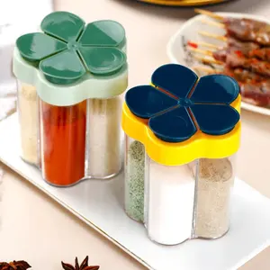 Juego de 5 Recipientes Herméticos para Especias, Transparentes, Fáciles de Limpiar, Portátiles, Elegantes, para Cocina y Hogar - Product Image 2