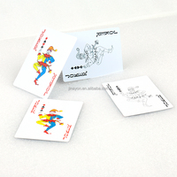 Jeu de cartes de poker en plastique personnalisé Jinayon 97*87mm, épaisseur 0.28, 0.32, 0.34mm, matériau plastique imperméable, qualité supérieure