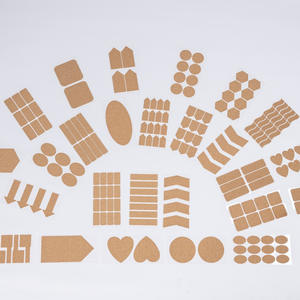 Étiquettes autocollantes en liège, formes rondes, carrées et irrégulières, imperméables, fournitures artisanales - Product Image 5