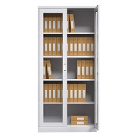 Armoire métallique OEM avec armoire de rangement en verre armoire avec portes en verre classeur pour banque de bureau
