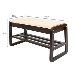 <span class=keywords><strong>Banc</strong></span> organisateur d'espace confortable, présentoir à <span class=keywords><strong>chaussures</strong></span>, étagère à <span class=keywords><strong>chaussures</strong></span>, tabouret à <span class=keywords><strong>chaussures</strong></span> rembourré en bois pour le salon, l'entrée - Product Image 6