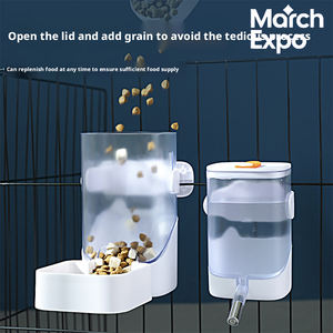 Dispensador <span class=keywords><strong>de</strong></span> Agua Semiautomático Tipo Jaula Colgante, Resistente al Agua, Juego <span class=keywords><strong>de</strong></span> Comederos Colgantes <span class=keywords><strong>para</strong></span> Reptiles, Perros y Mascotas - Product Image 2