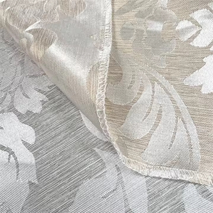 Tissu de rideau Jacquard Queen 100% polyester Fil teint Motif floral Couleurs personnalisées Luxe Poids moyen pour salon - Product Image 2