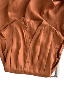 Camicia <span class=keywords><strong>da</strong></span> <span class=keywords><strong>donna</strong></span> di fascia alta in misto cotone in lino stile sofisticato abito elegante semplice - Product Image 5