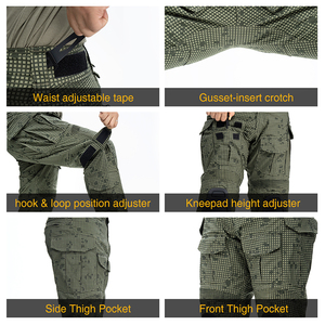 IDOGEAR G3 ACU <strong>Frog</strong> Suit Breathable Polyester Camouflage <strong>Clothing</strong> with Elbow Pads Tactical Pants Top Comfortable Practical - Product Image 6